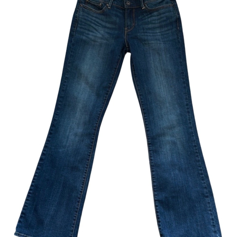 Levi's Western Y2K Grunge Boho Slight Curve Dark Blue Boot Cut Jeans Sz27/4